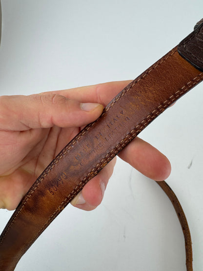 Vintage Loewe Madrid Leather belt brown