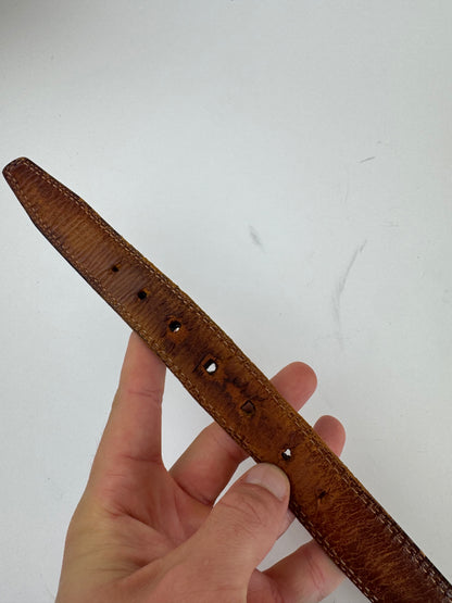 Vintage Loewe Madrid Leather belt brown