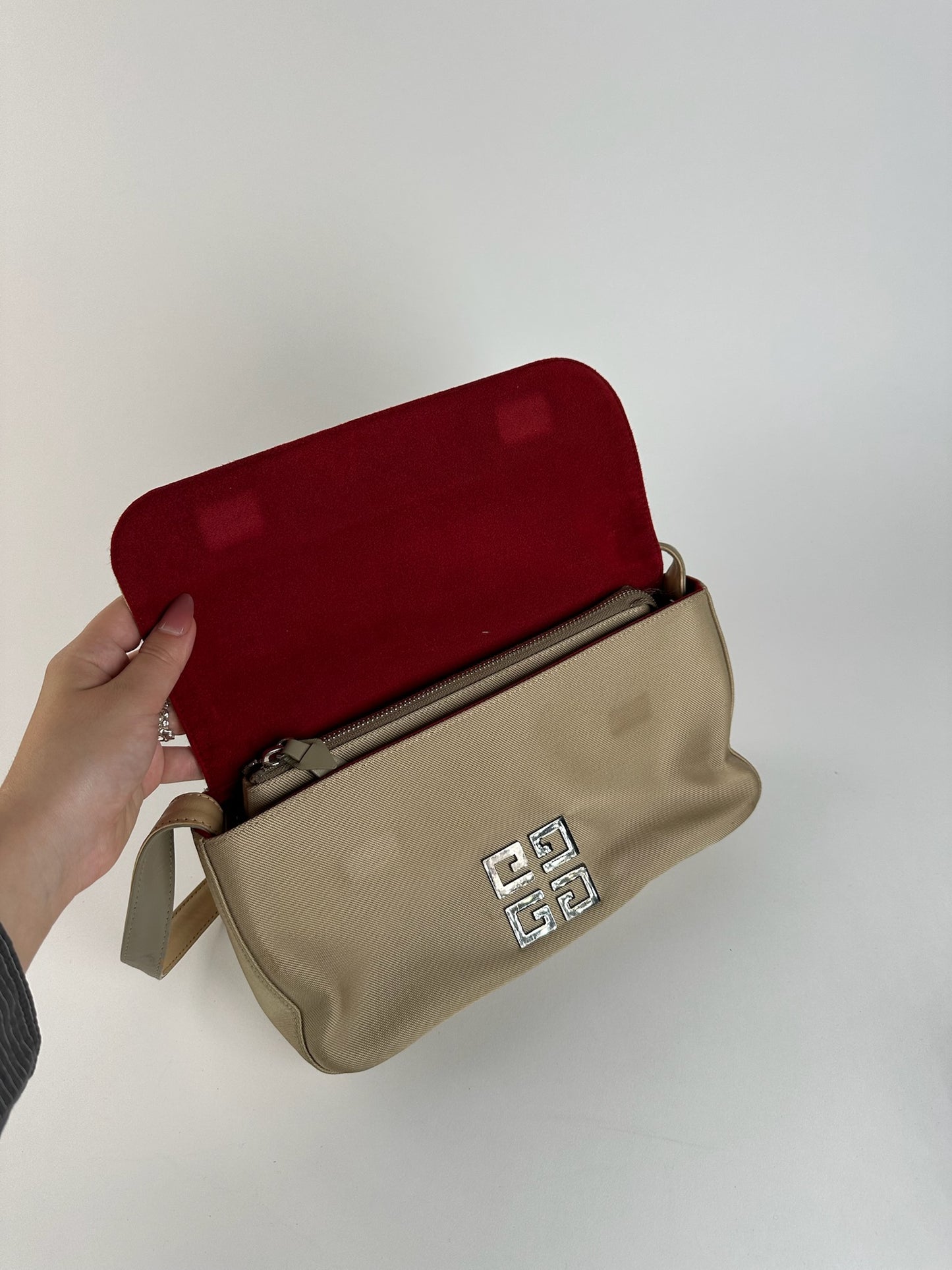 Sac vintage Givenchy 4G beige
