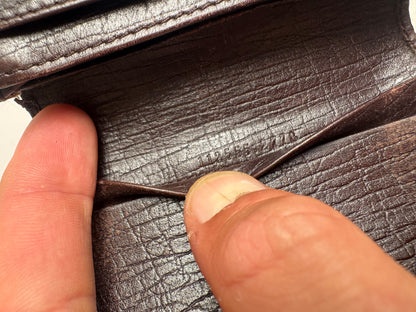 Vintage Gucci Leather / Canvas monogram Card Holder beige brown