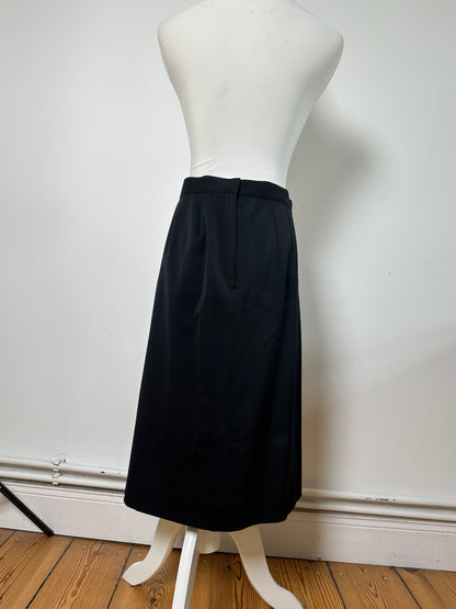 Vintage Dior Wool Blend Skirt Black L