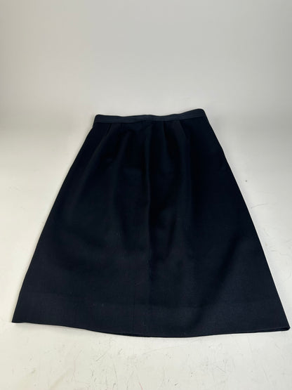 Vintage Dior Wool Blend Skirt Black L
