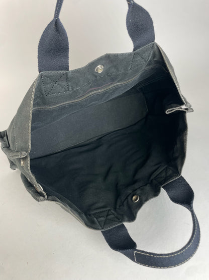 Vintage Hermes Canvas Tote Bag Navy