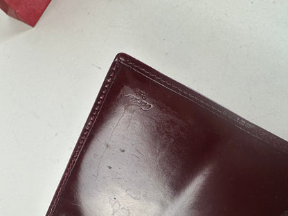 Vintage Cartier Panthere Patent Leather Long Wallet burgundy