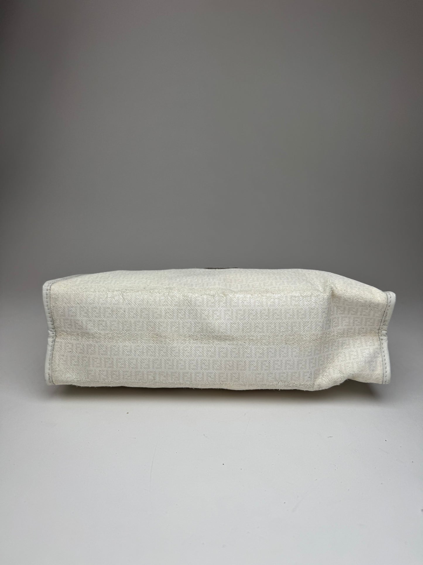Vintage Fendi Monogram Clutch White