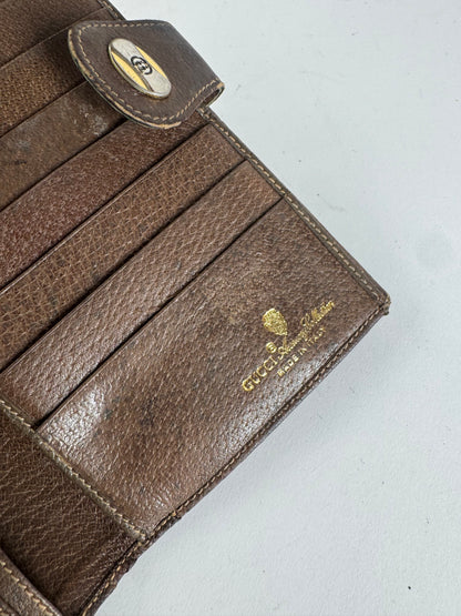 Vintage Gucci Ophidia Monogram Leather ID holder beige brown