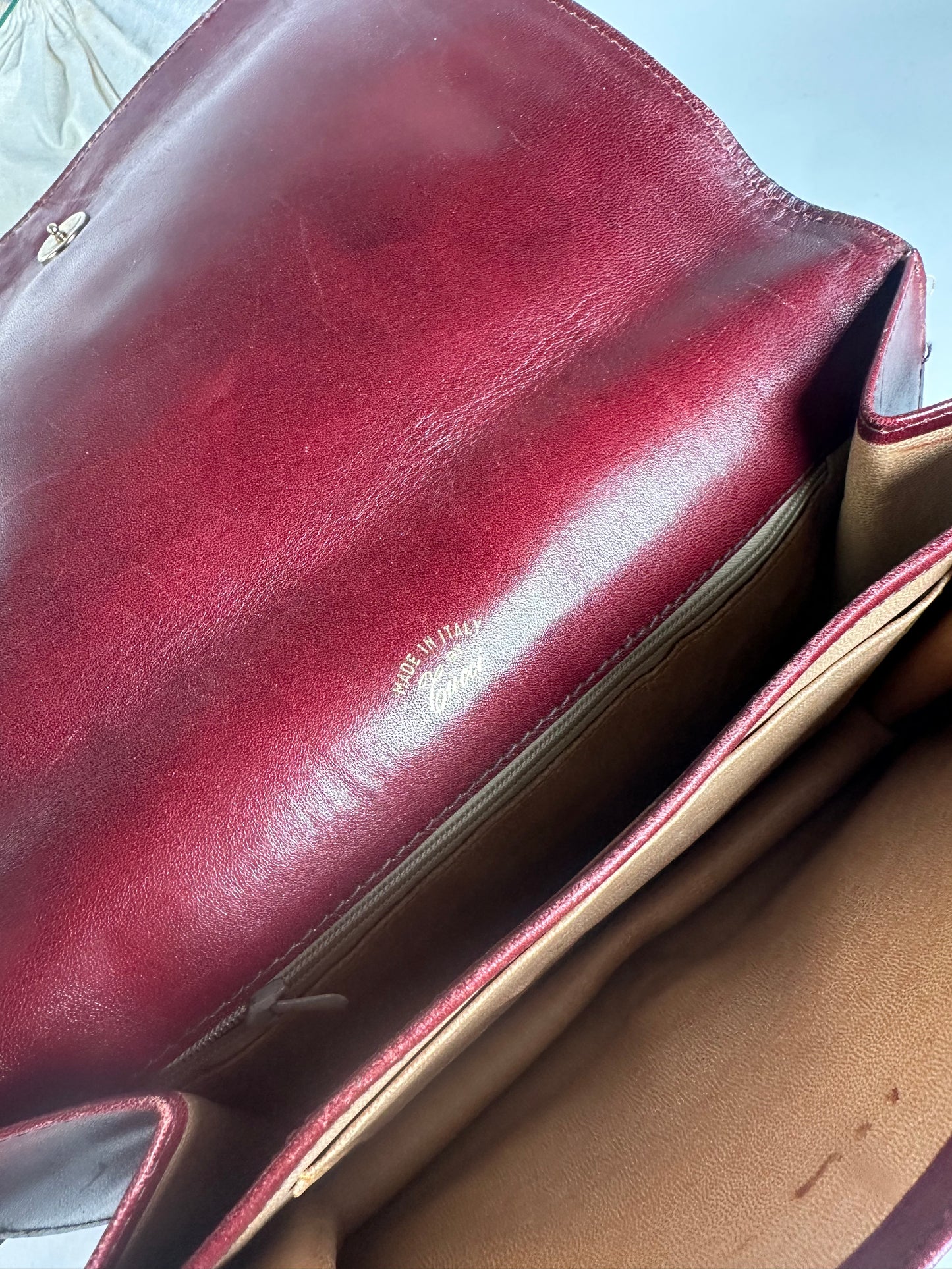 Vintage Gucci Horsebit 2Way Bag Burgundy