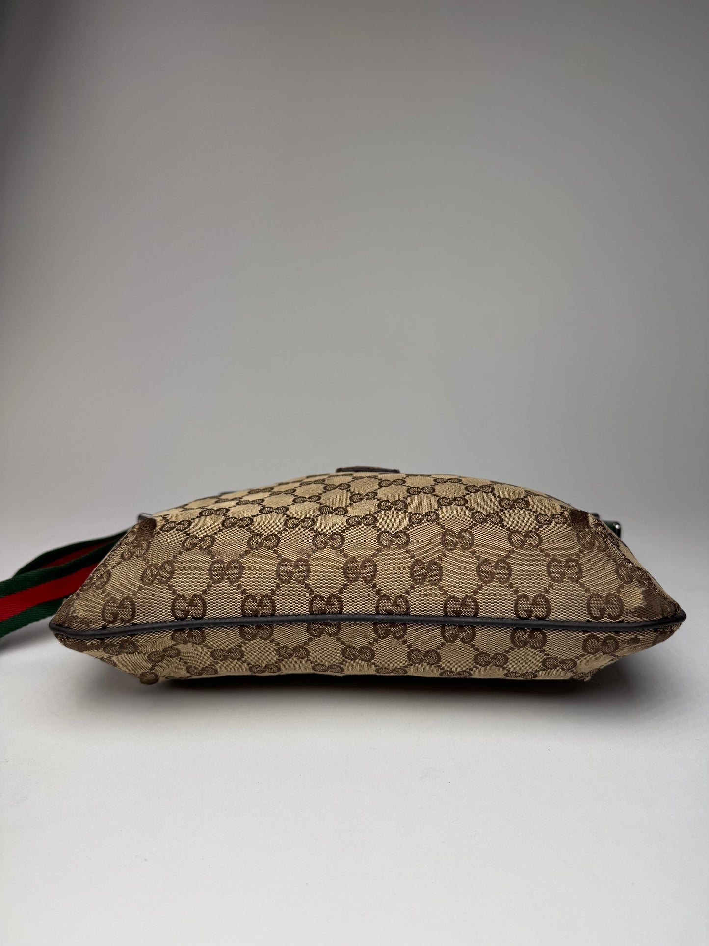 Vintage Gucci Monogram Canvas Bag Beige Brown