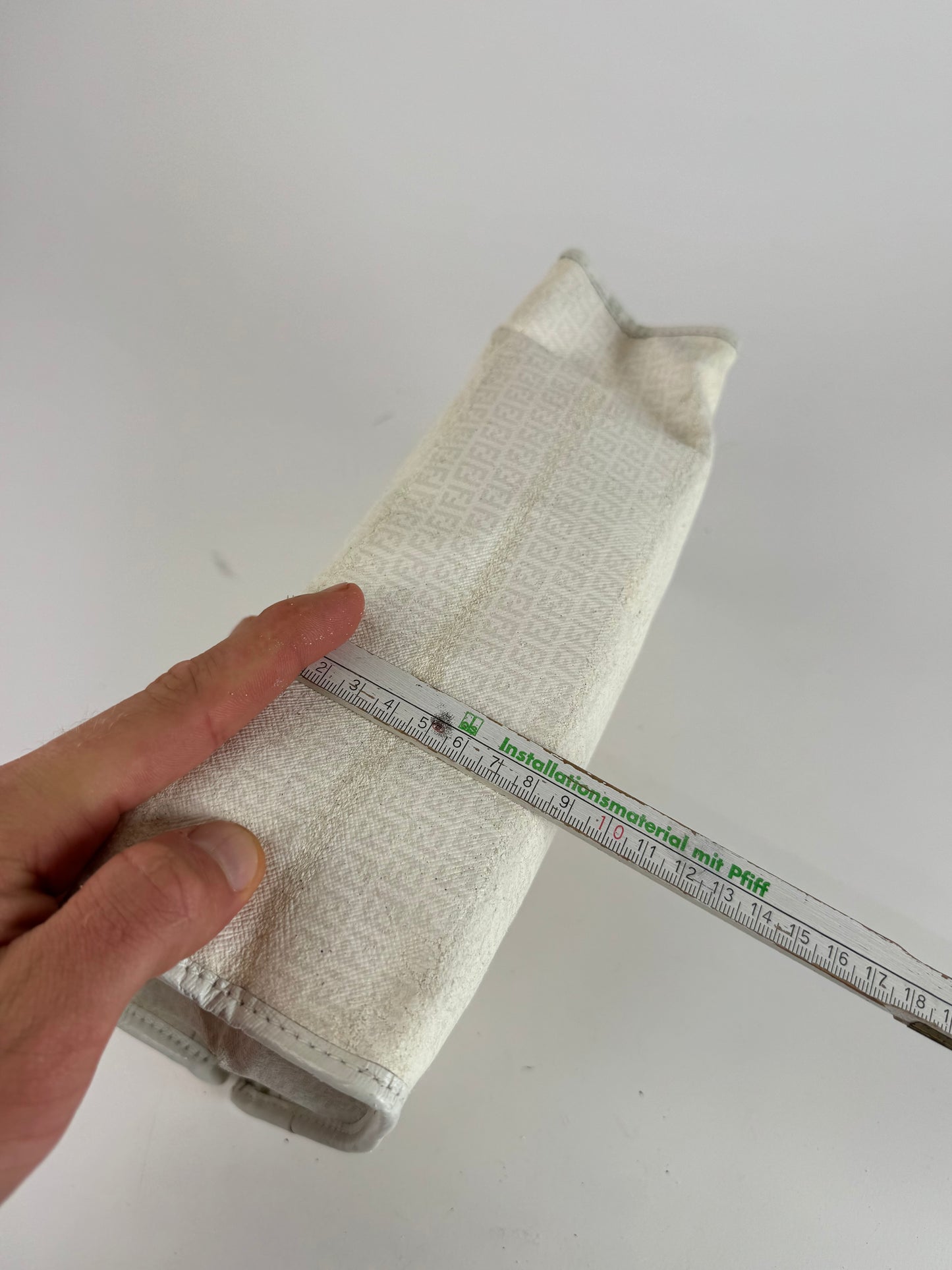 Vintage Fendi Monogram Clutch White