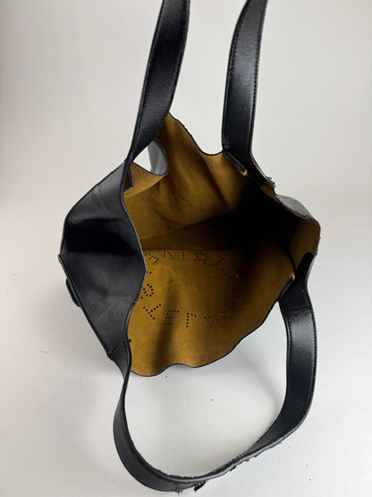 Vintage Stella Mc Cartney Logo Vegan Leather Tote black