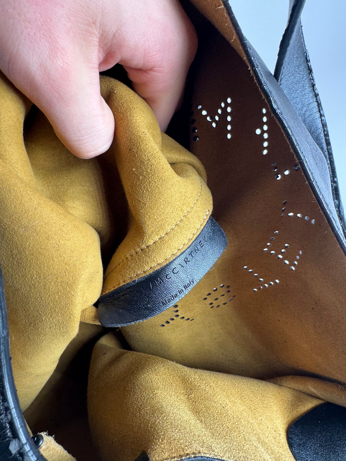 Vintage Stella Mc Cartney Logo Vegan Leather Tote black