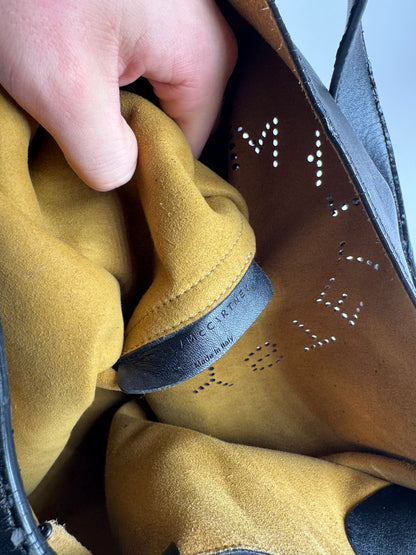 Vintage Stella Mc Cartney Logo Vegan Leather Tote black