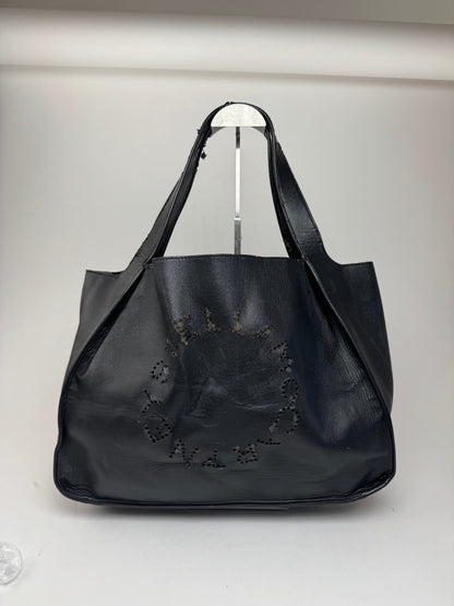 Vintage Stella Mc Cartney Logo Vegan Leather Tote black
