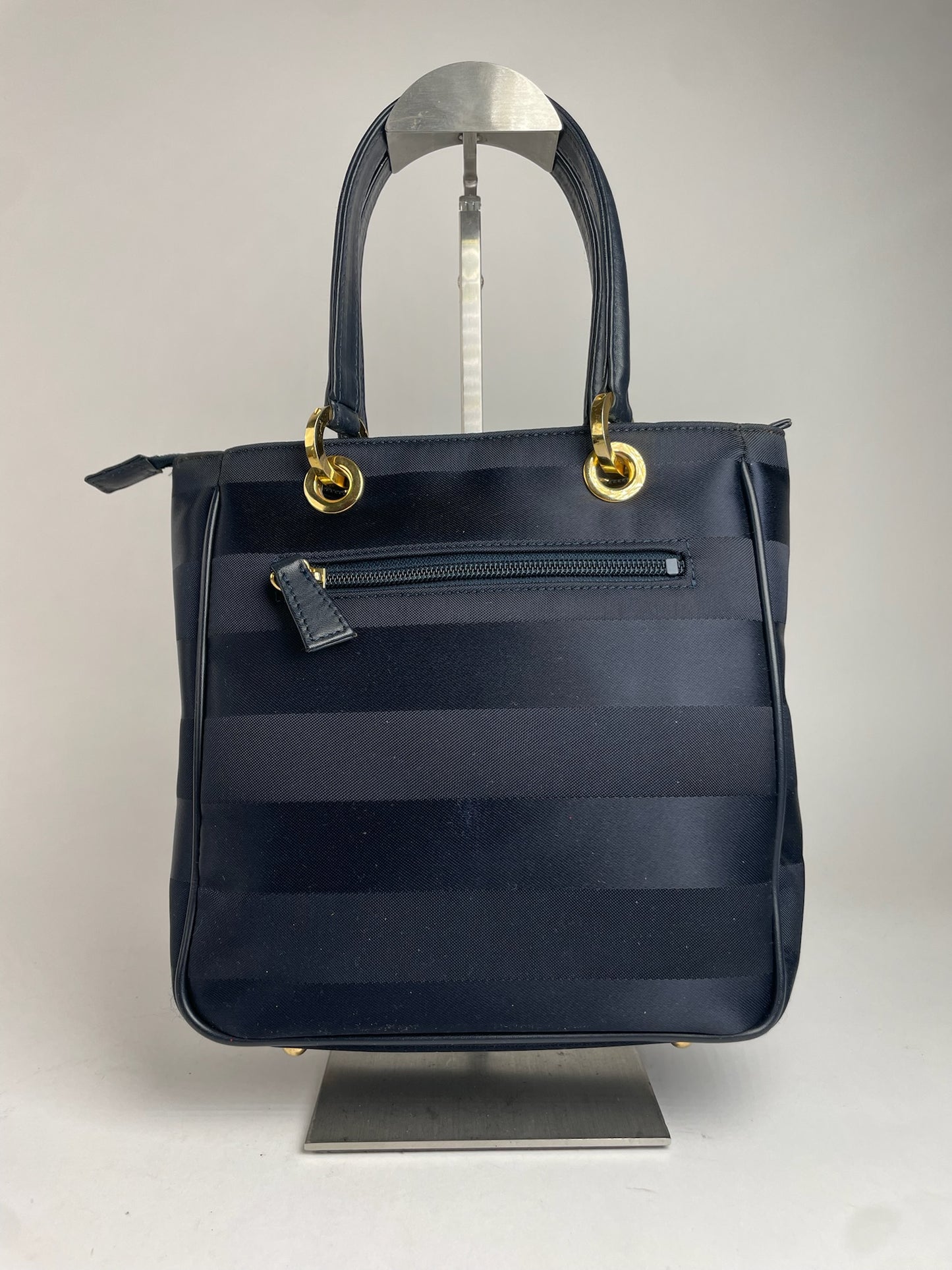 Vintage Courreges Monogram Bag Black Grey