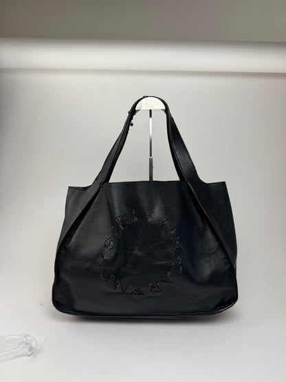 Vintage Stella Mc Cartney Logo Vegan Leather Tote black