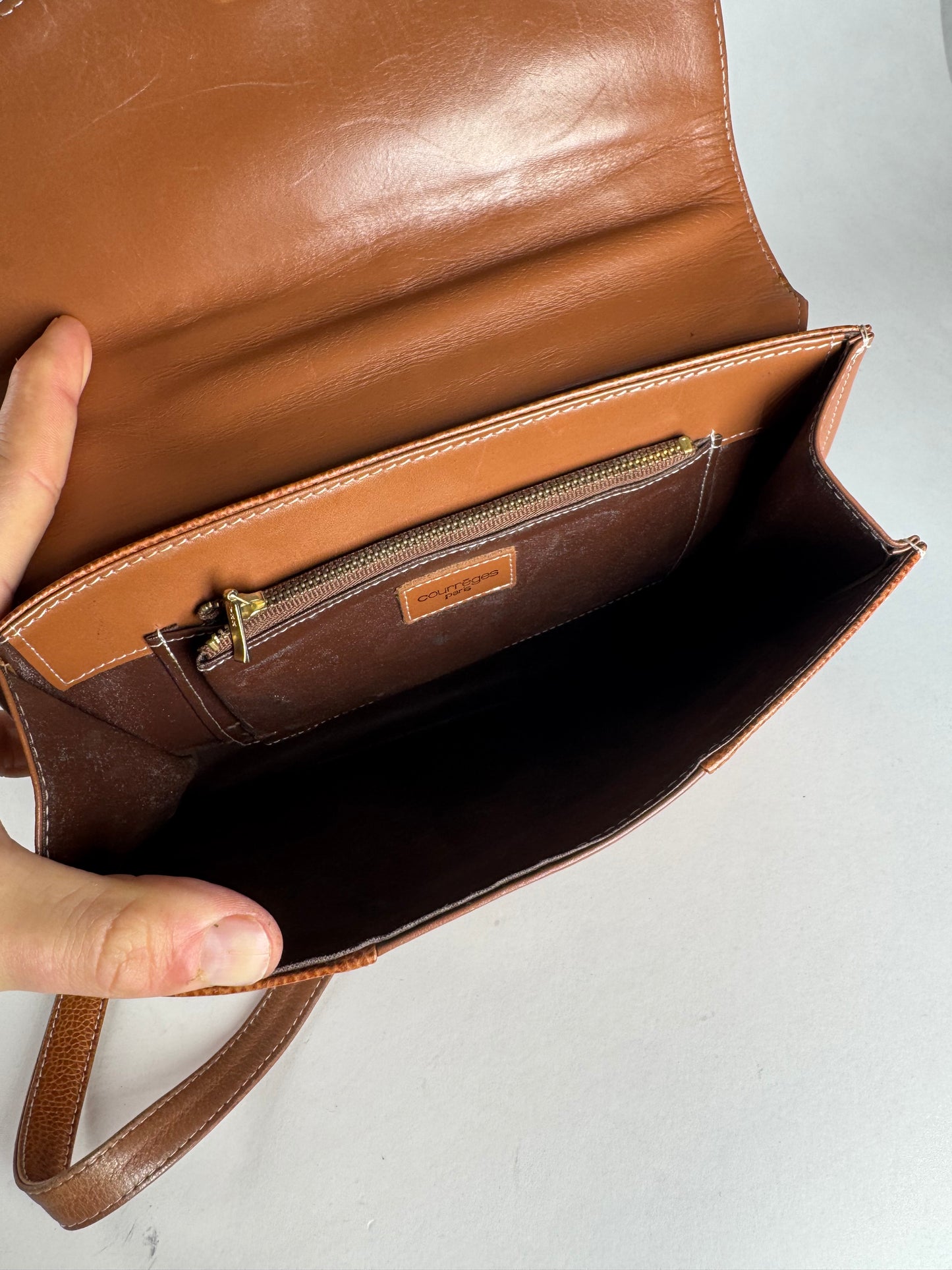 Vintage Courreges 2Way Handbag Brown