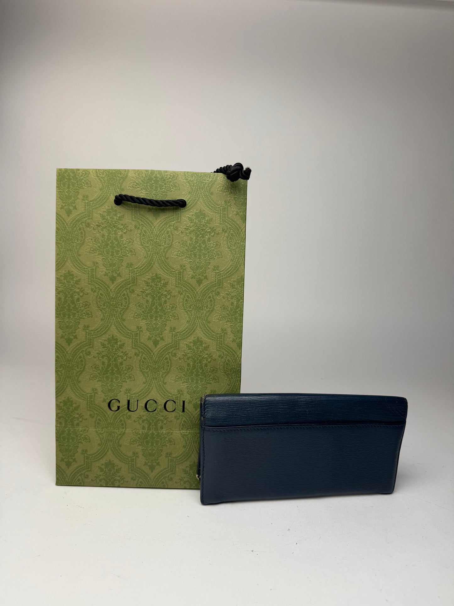 Vintage Gucci Leather Card holder / ID holder navy