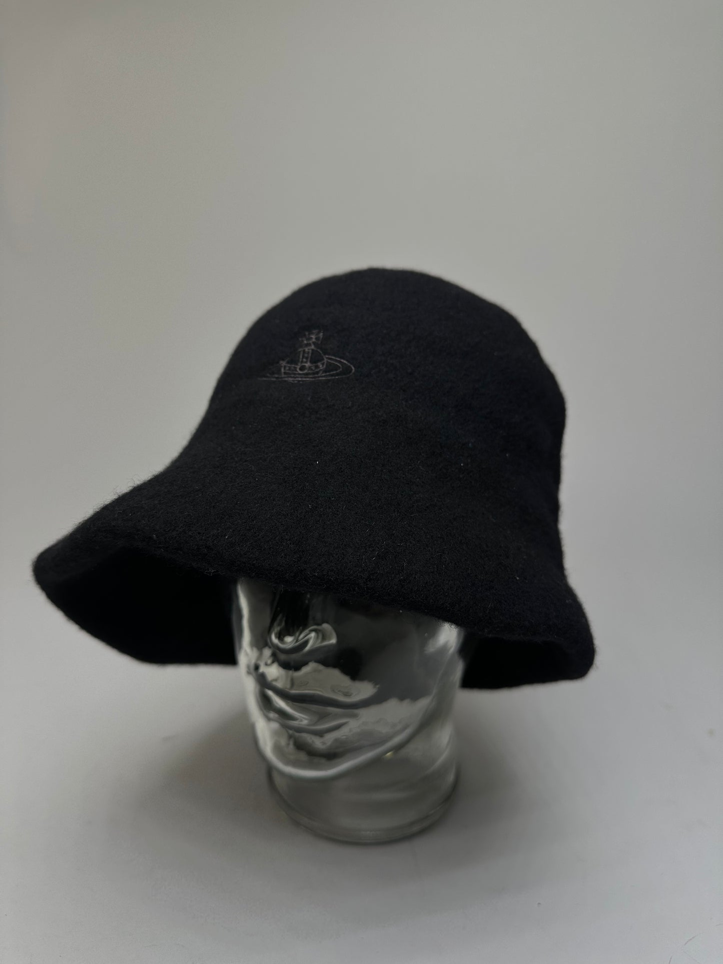 Vintage Vivienne Westwood Wool Bucket Hat Black Orb