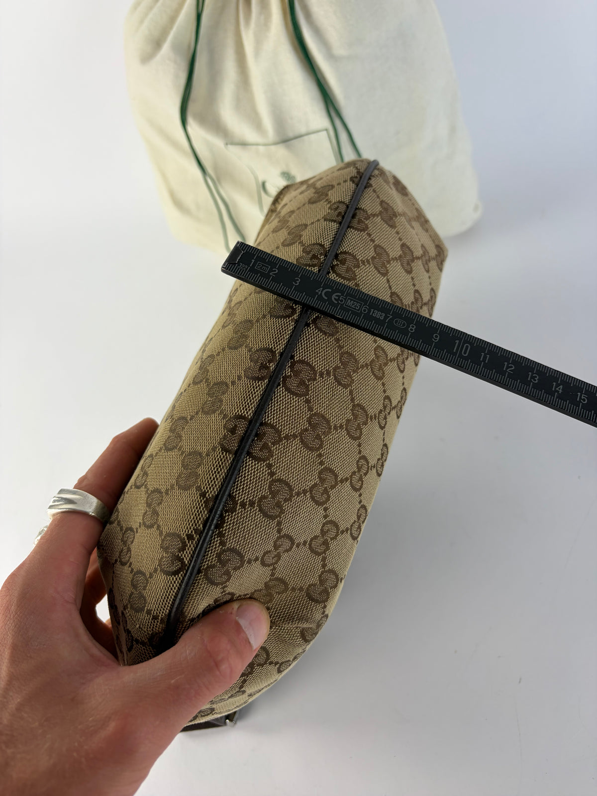 Vintage Gucci GG Supreme Hobo Bag c. Late 2000s Tan Brown