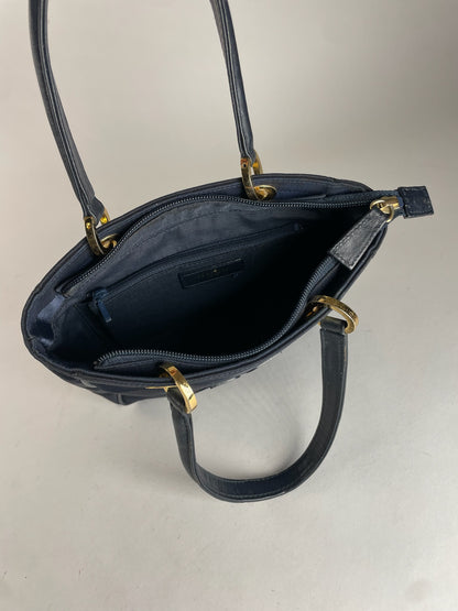 Vintage Courreges Monogram Bag Black Grey