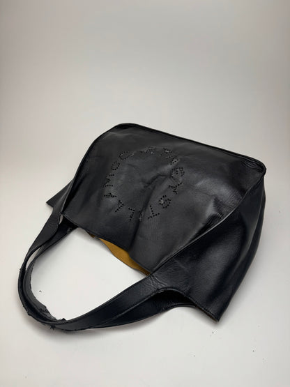 Vintage Stella Mc Cartney Logo Vegan Leather Tote black