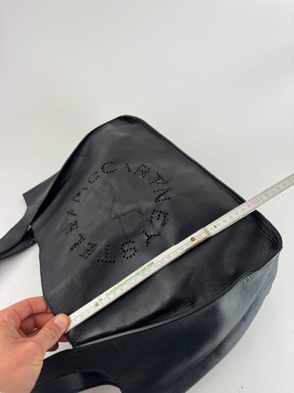 Vintage Stella Mc Cartney Logo Vegan Leather Tote black