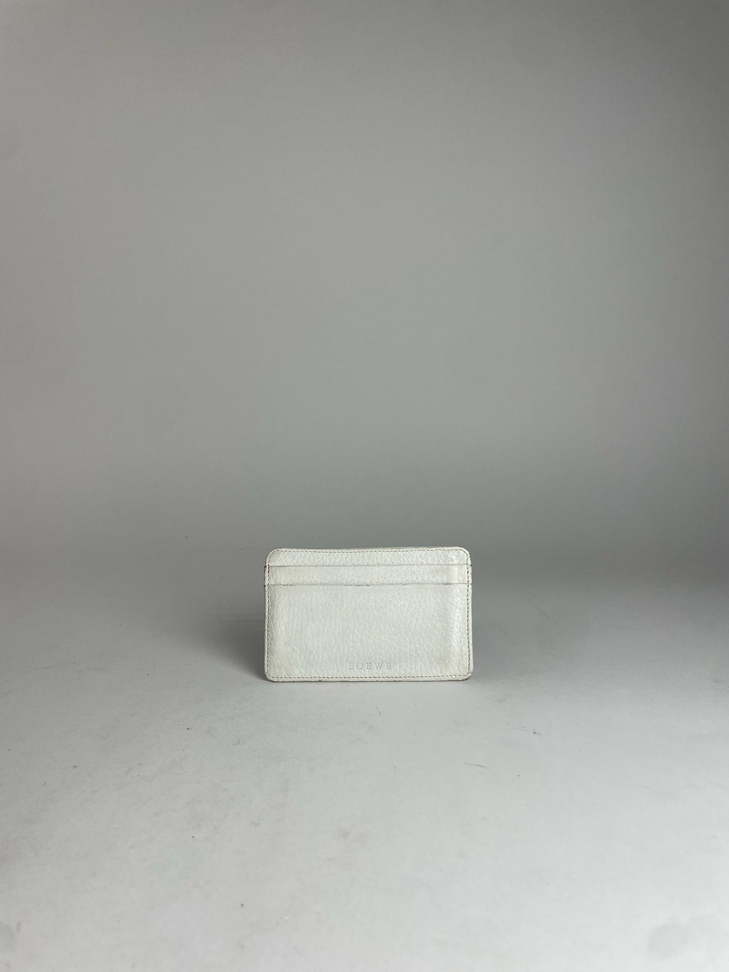 Vintage Loewe Madrid Leather Card Holder White