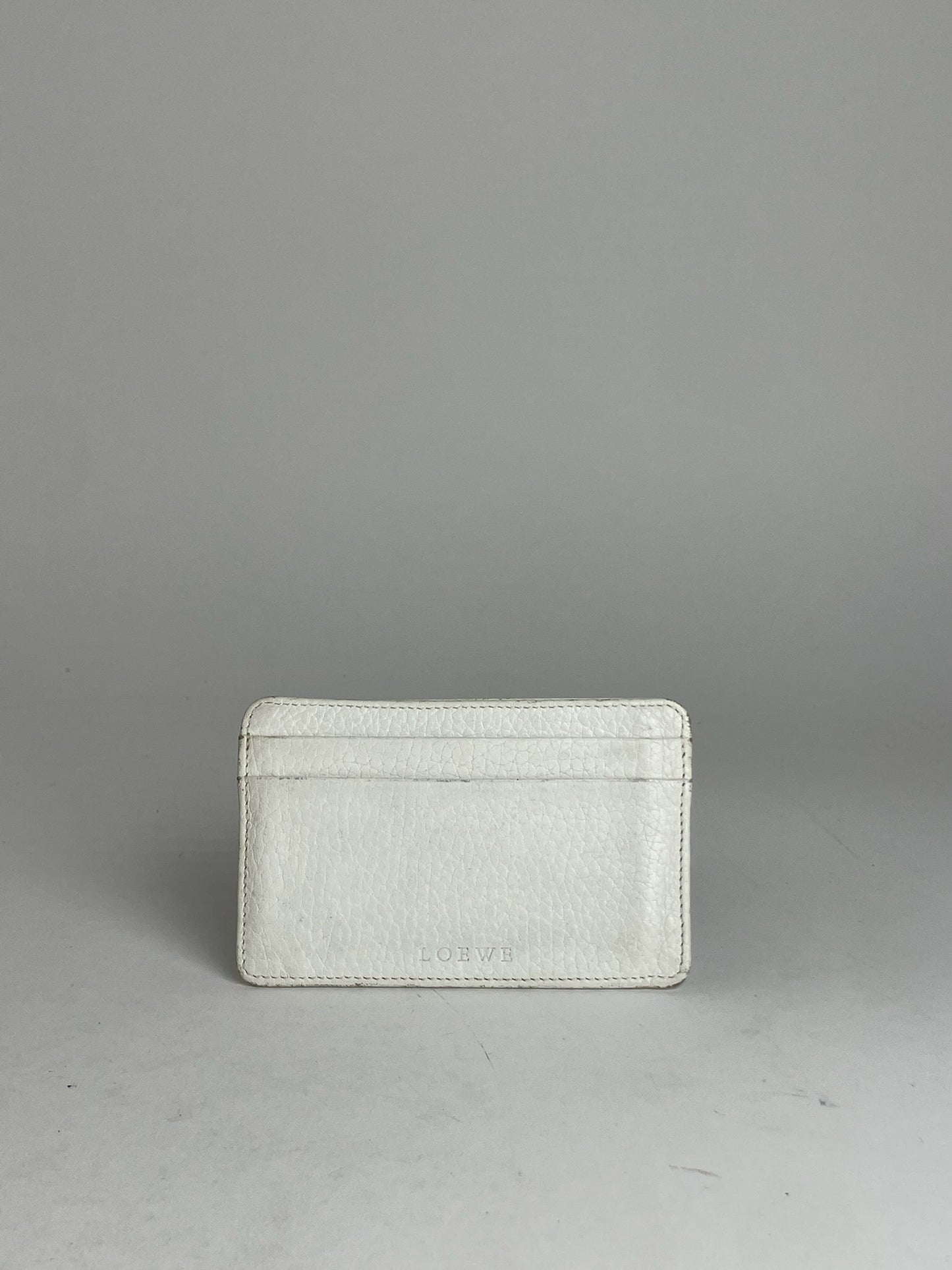 Vintage Loewe Madrid Leather Card Holder White