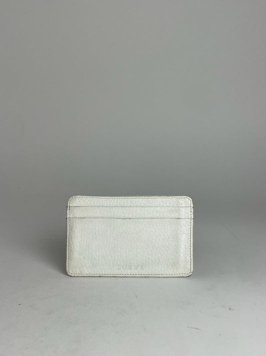 Vintage Loewe Madrid Leather Card Holder White
