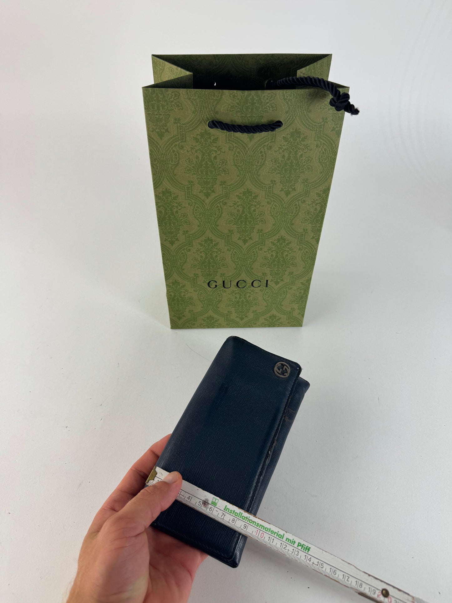 Vintage Gucci Leather Card holder / ID holder navy