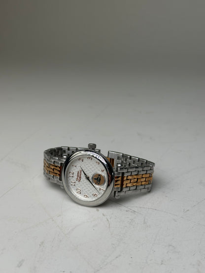 Vintage Vivienne Westwood Stainless Steel Bracelet Watch Silver Gold