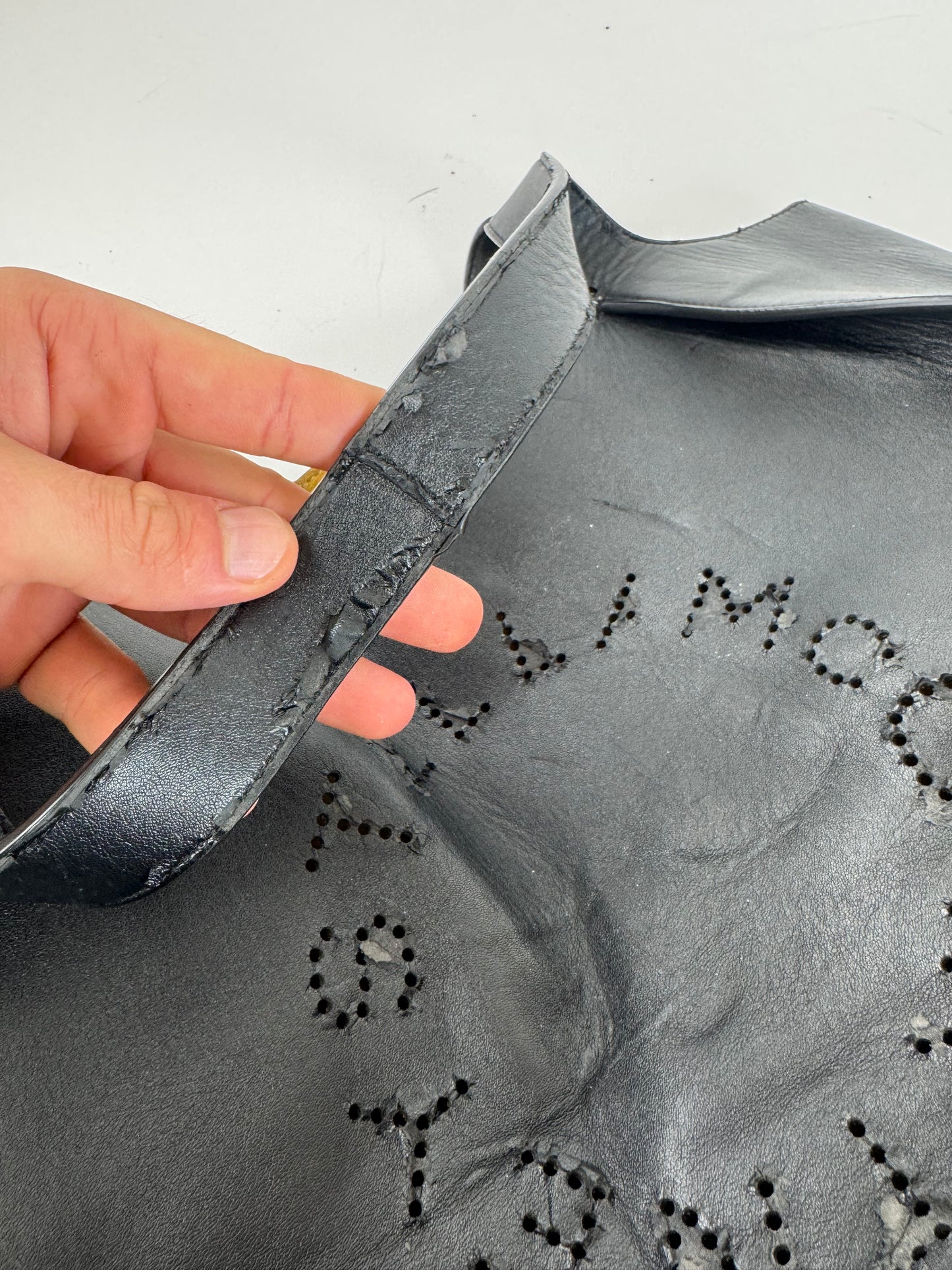 Vintage Stella Mc Cartney Logo Vegan Leather Tote black