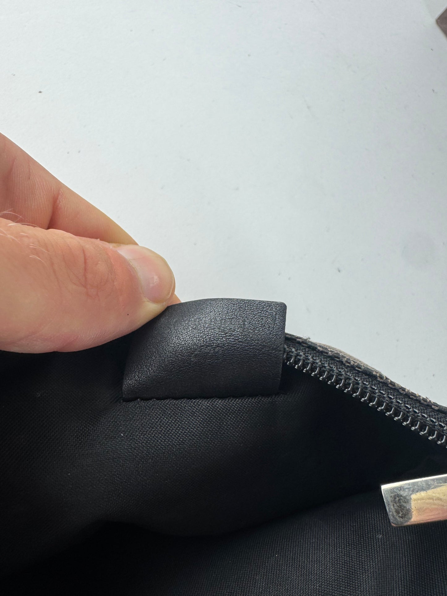 Vintage Gucci Monogram Canvas Leather monogram bag black