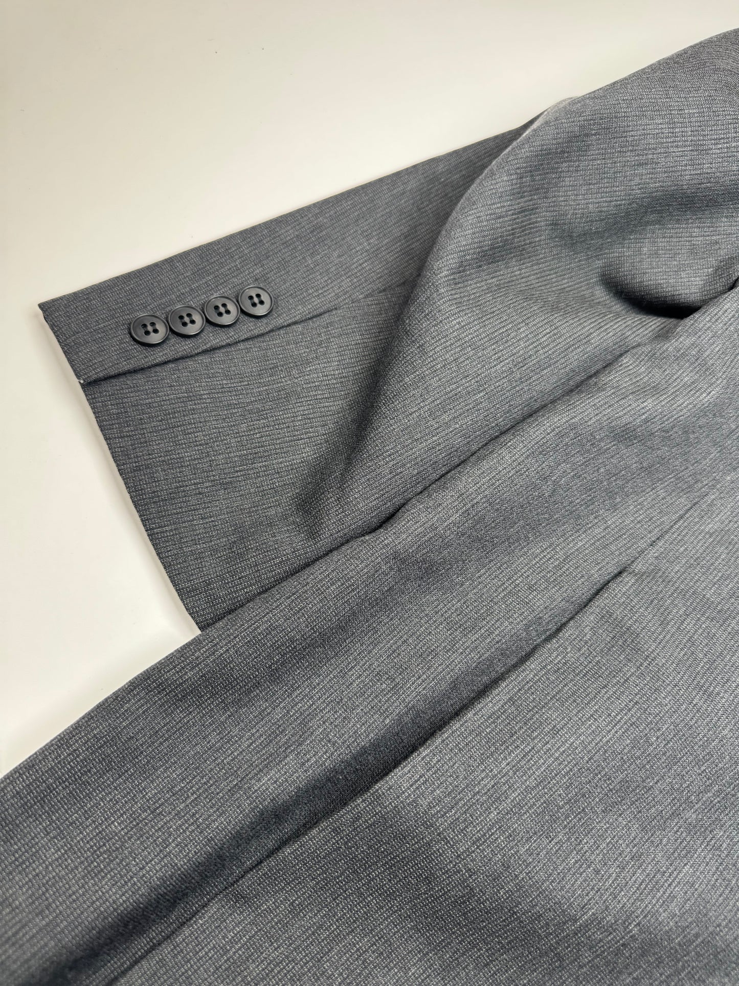 Vintage Kansai Yamamoto Wool Suit Anthracite M/L