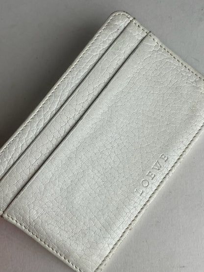 Vintage Loewe Madrid Leather Card Holder White