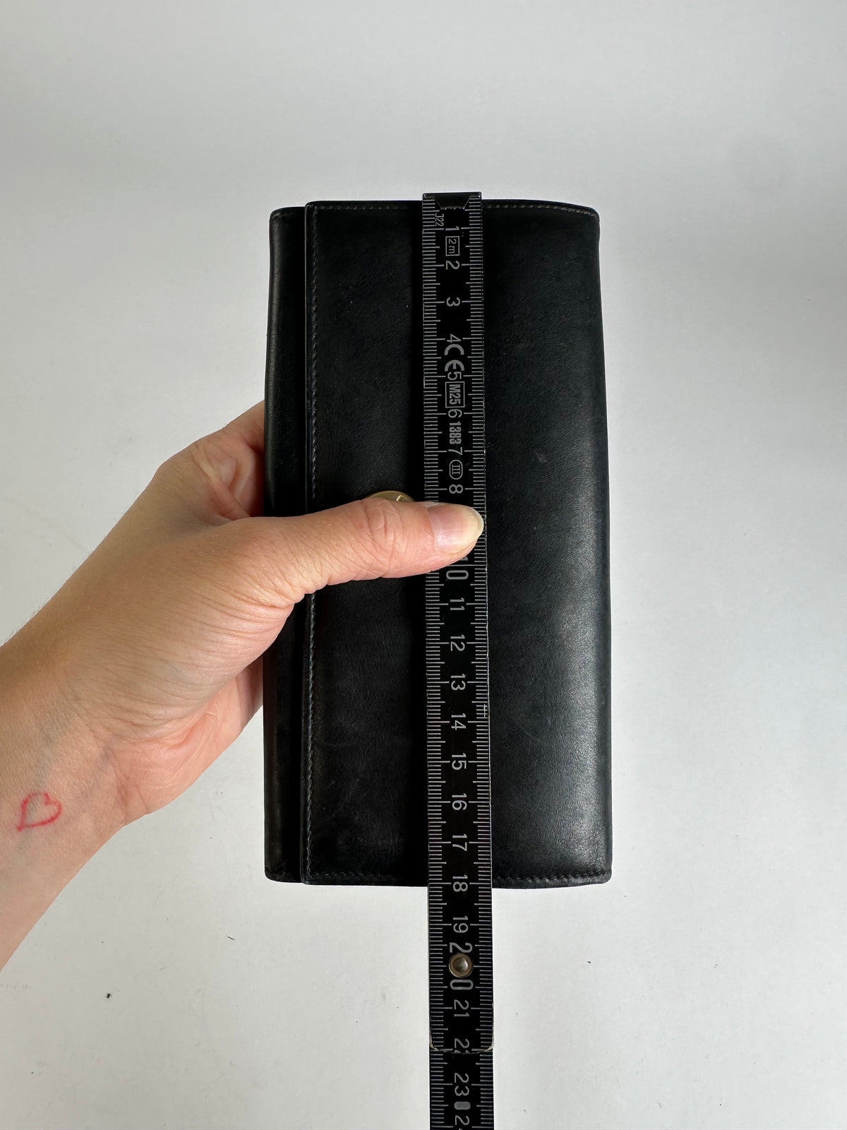 Vintage Celine Smooth Leather Bifold Wallet Black Gold