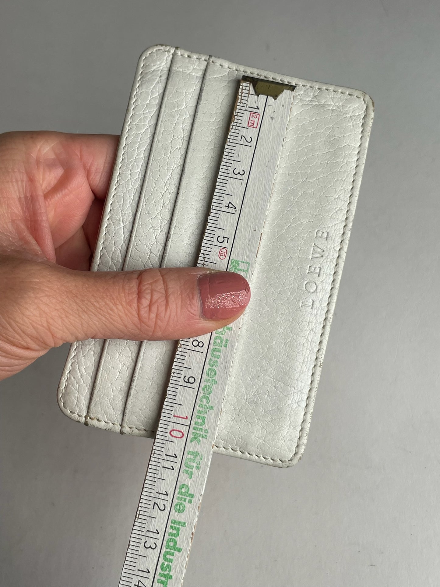 Vintage Loewe Madrid Leather Card Holder White