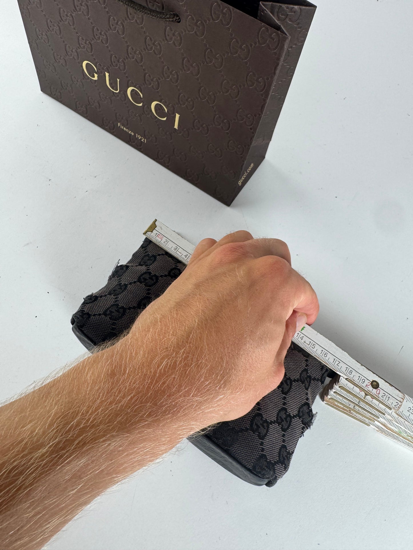 Vintage Gucci Monogram Canvas Leather monogram bag black