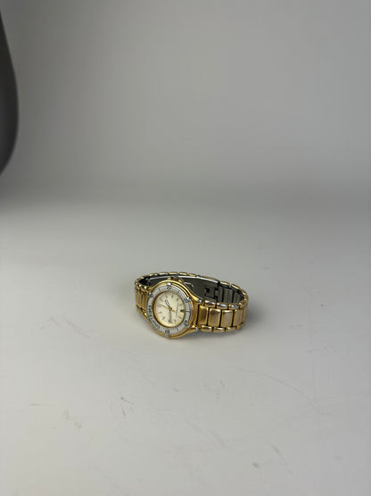Vintage Courreges Stainless Steel Bracelet Watch Gold Silver