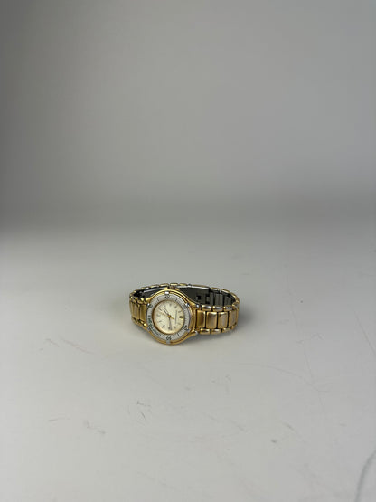 Vintage Courreges Stainless Steel Bracelet Watch Gold Silver