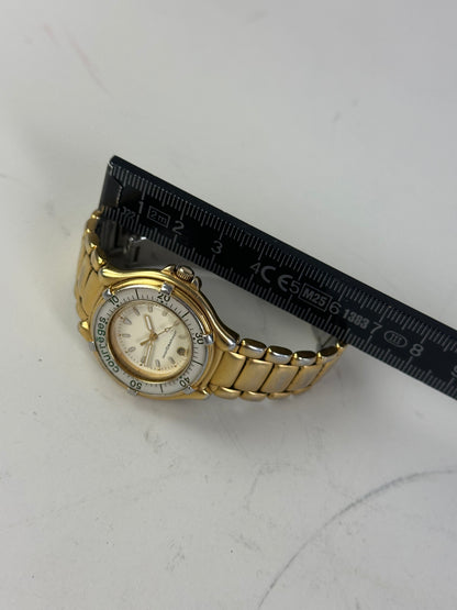 Vintage Courreges Stainless Steel Bracelet Watch Gold Silver