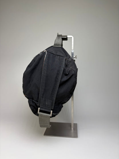 Vintage Prada Nylon Shoulder Bag Black Silver