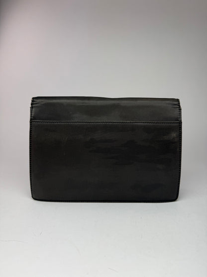 Pochette vintage en toile noire Jean Paul Gaultier