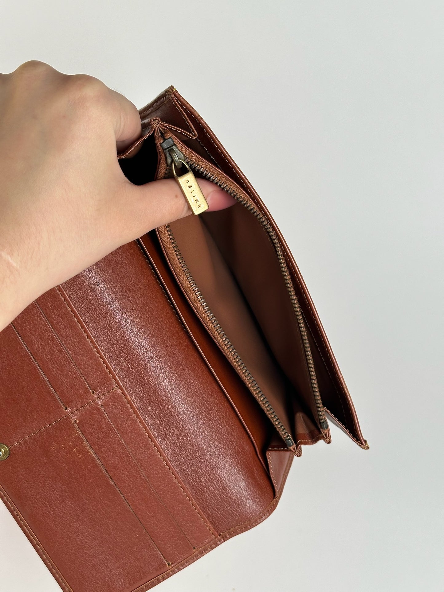 Vintage Celine Paris Monogram Wallet cream brown