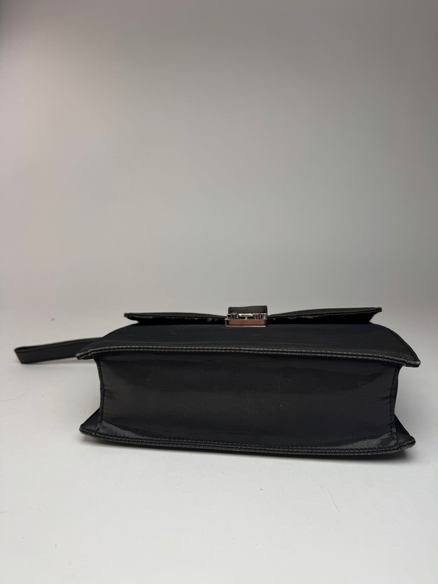 Pochette vintage en toile noire Jean Paul Gaultier