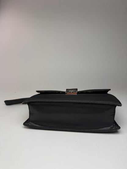 Pochette vintage en toile noire Jean Paul Gaultier