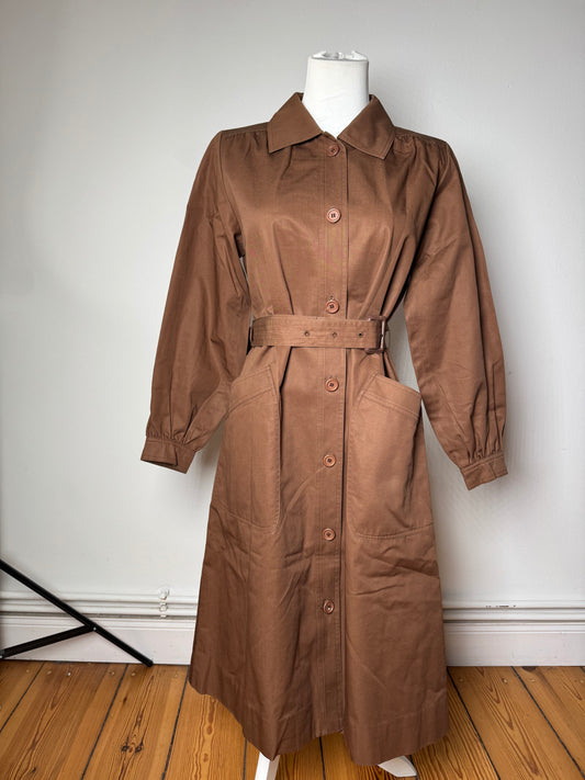 Vintage Yves Saint Laurent Canvas Trenchcoat Brown M