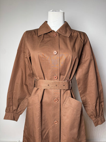 Vintage Yves Saint Laurent Canvas Trenchcoat Brown M