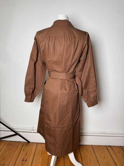 Vintage Yves Saint Laurent Canvas Trenchcoat Brown M