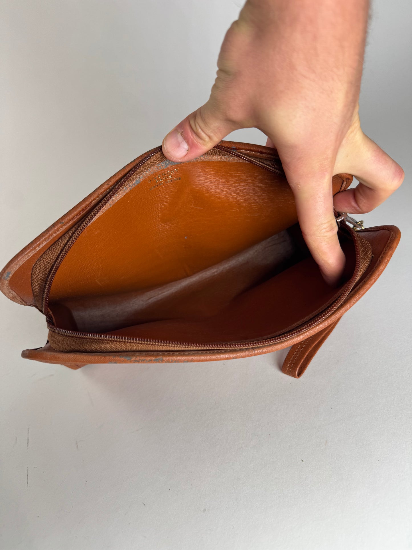 Vintage Givenchy Leather Clutch Brown